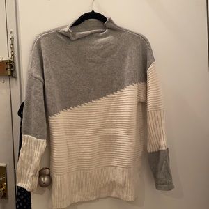 Gray and White Sweater